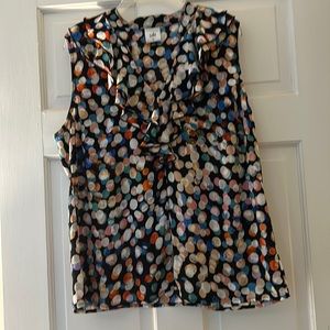 Cabi ruffled sleeveless top